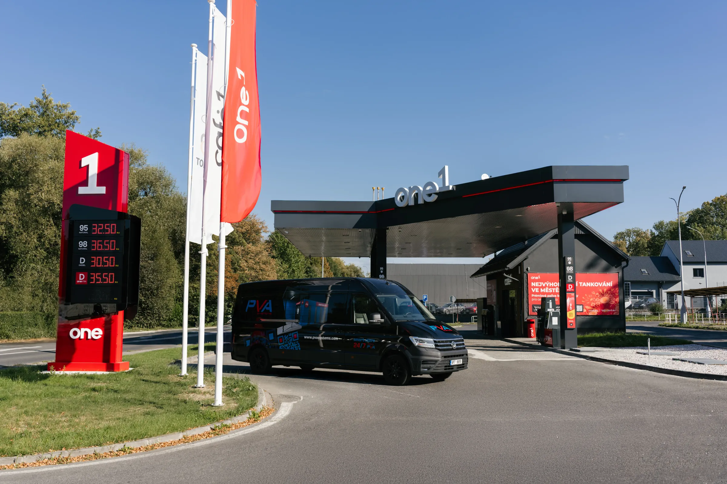 One1 Domažlice: čerpací stanice, která nikdy nespí - realizace P.V.A. Systems
